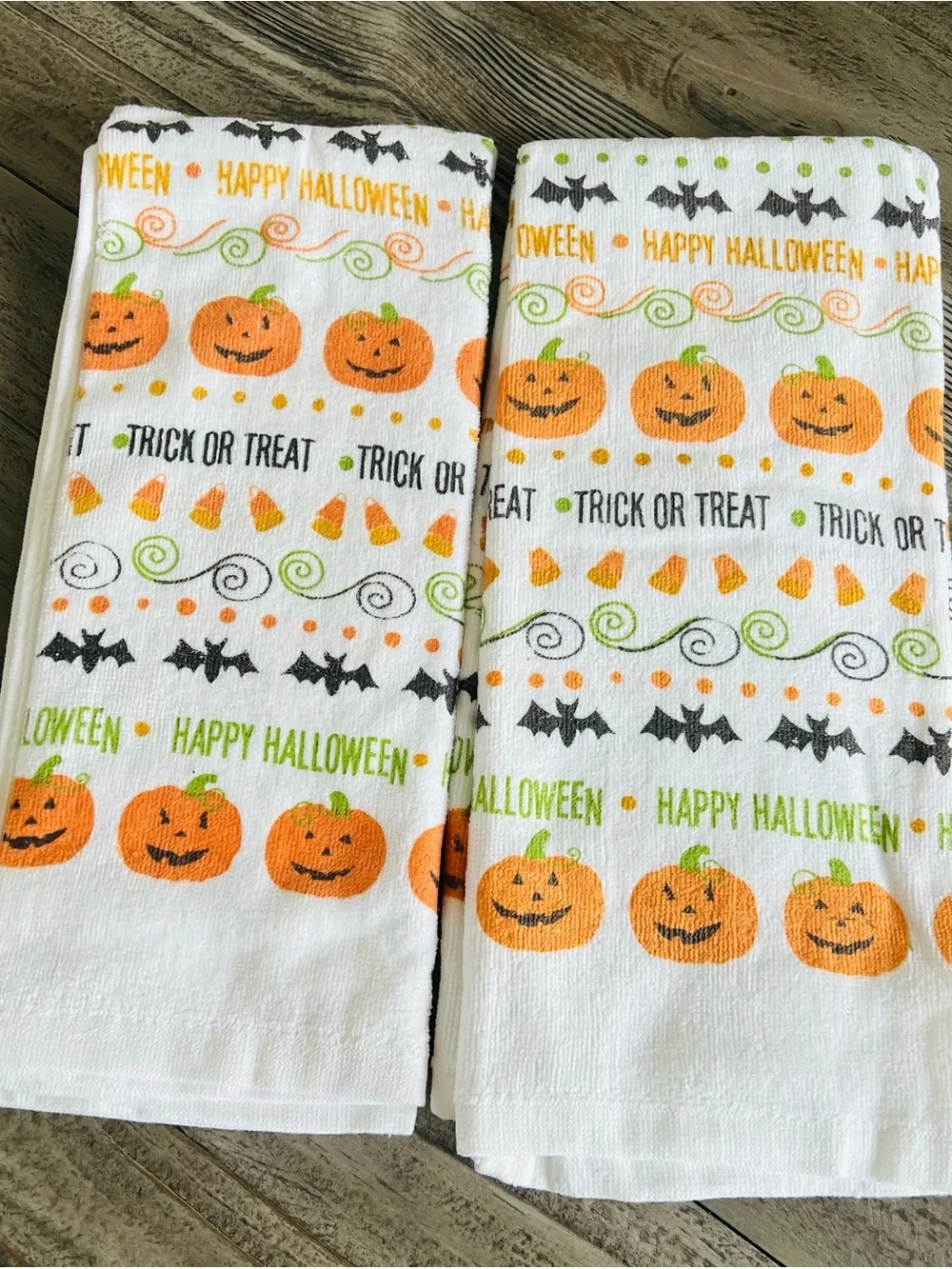 Retro Happy Halloween Kitchen Towels | Set of 2